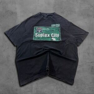 Vintage Y2k Oversized Black WWE Brock Lesnar Suplex City Tee